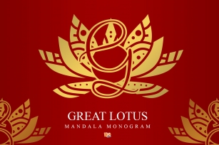 Great Lotus Mandala Monogram Font Download