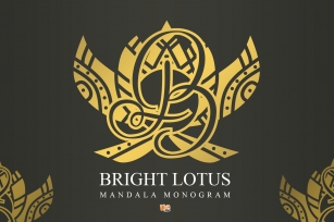Bright Lotus Mandala Monogram Font Download