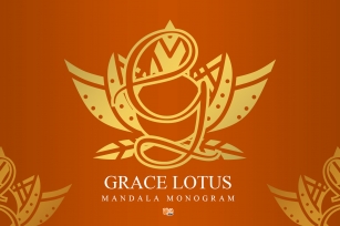 Grace Lotus Mandala Monogram Font Download
