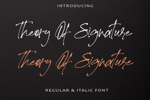 Theory Of Signature - Signature AM Font Download