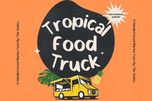Tropical Food Truck Font Font Download