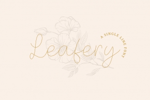 Leafery Single Line Font Download