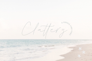 Clattery Single Line Font Download