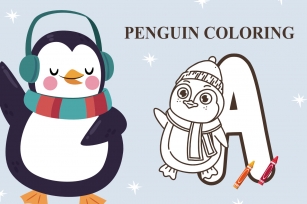 Penguin Coloring Font Download