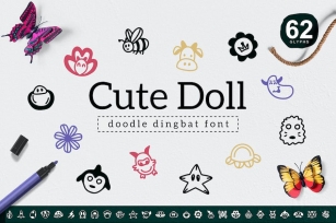 Cute Doll Dingbat Font Download