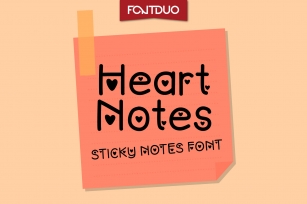Hearts Notes Font Download