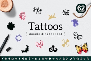 Tattoos Dingbat Font Download