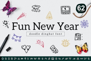 Fun New Year Dingbat Font Download