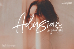 Adusian Signature Font Download