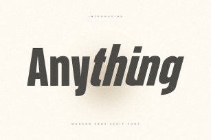 Anything - Inspired by Helvetica Font Font Download
