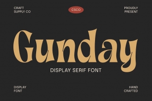 Gunday - Display Serif Font Font Download