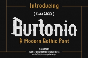 Burtonia - A Modern Gothic Font Font Download