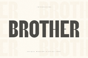 Brother - Unique Modern Display Font Font Download