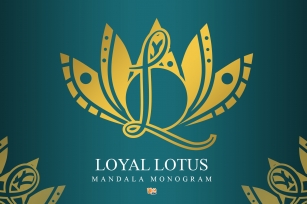 Loyal Lotus Mandala Monogram Font Download