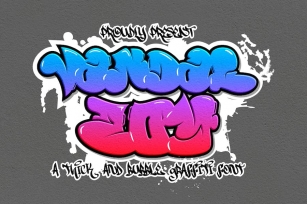 Vandal Zoy - Thick And Bubble Graffiti Font Font Download