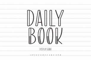 Daily Book - A Display Font Font Download