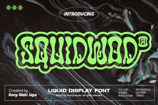 Squidwod - Liquid Display Font Font Download