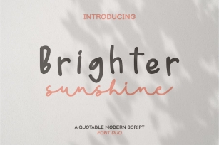 Brighter Sunshine| Quotable Font Duo Font Download