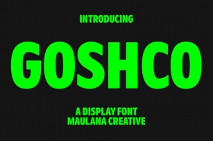 Goshco Sans Display Font Font Download