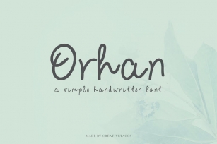 Orhan Handwritten Font Font Download