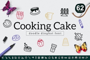 Cooking Cake Dingbat Font Download