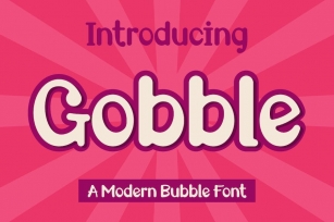 Gobble - A Modern Bubble Font Font Download