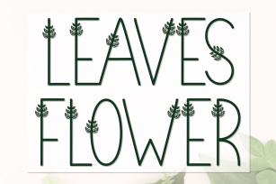 Leaves Flower Font Download