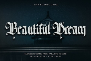 Beautiful Dream - Blackletter Typeface Font Download