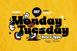 Monday Tuesday - Retro Type Font Download