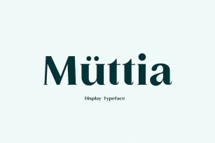 Muttia Display Typeface Font Download