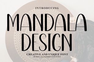 Mandala Design Font Download