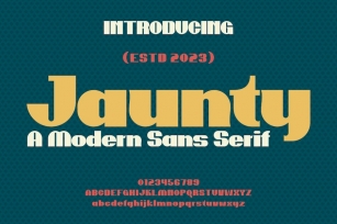 Jaunty - A Modern Sans Serif Font Font Download