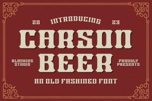 Carson Beer an Old Fashioned Font Font Download