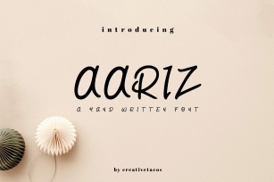 Aariz Handwritten Font Download