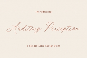 Auditory Perception Single Line Font Download