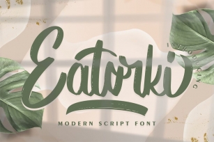 Eatorki | Modern Script Font Font Download