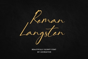 Roman Langston Beautifully Script Font Font Download