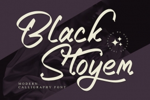 Black Stoyem Modern Calligraphy Font Font Download