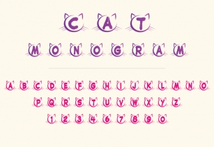 Cat Monogram Font Download
