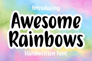 Awesome Rainbows Font Download