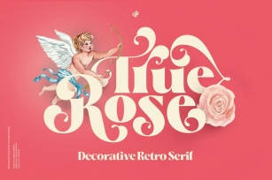 True Rose - Decorative Retro Font Font Download