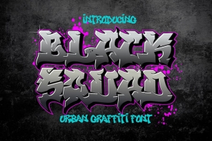Black Squad - Urban Graffiti Font Font Download