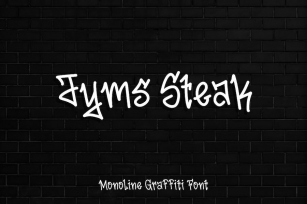 Jyms Steak - Monoline Graffiti Font Font Download
