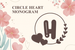 Monogram Circle Heart Font Download