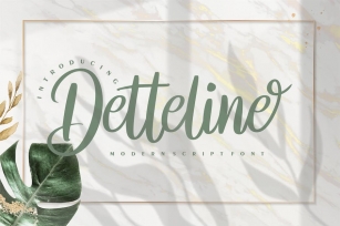 Detteline | Modern Script Font Font Download
