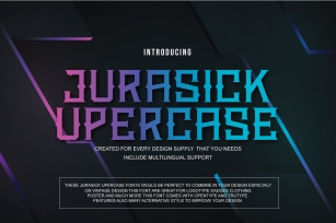 Jurasick Uppercase Font Download