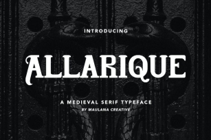 Allarique Medieval Serif Typeface Font Download