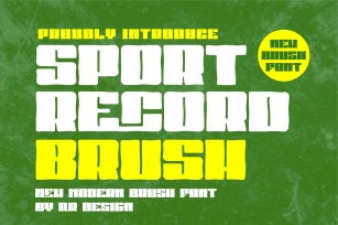 Sport Record Brush Font Download