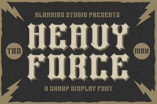 Heavy Force a Sharp Display Font Font Download