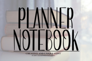 Planner Notebook Font Download